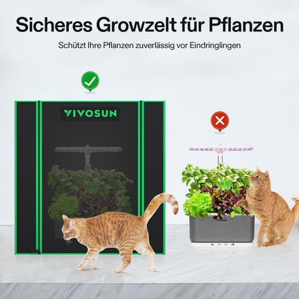 VIVOSUN audzēšanas telts maza 50x36x54cm audzēšanas telts mini ar ļoti atstarojošu Mylar, noslēgtu grīdas dizainu, ventilācijas logu un kabeļa caurvades atveri Aerogarden hidroponikas audzēšanas sistēmai