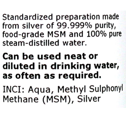 Sudraba MSM 25 (šķidrums) - 50 ml pipetes pudelīte