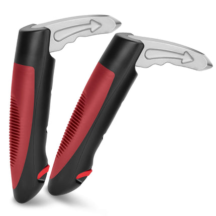 NINEMAX automašīnas izkāpšanas palīglīdzeklis senioriem, divdaļīgs rokturis automašīnām, lai izkāptu no automašīnas, ar jostas griezēju grūtniecēm ar invaliditāti (sarkans)