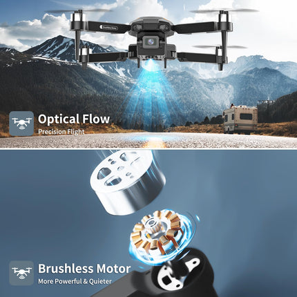 Divkāršo kameru drons, salokāms FPV drons ar modulāru akumulatoru