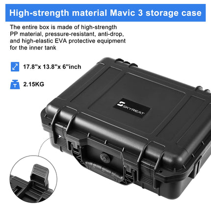 SKYREAT Mavic 3 soma, ūdensnecaurlaidīgs korpuss, ciets korpuss, profesionāls DJI Mavic 3 Fly More Combo/DJI Mavic 3 Cine Premium aksesuāriem.