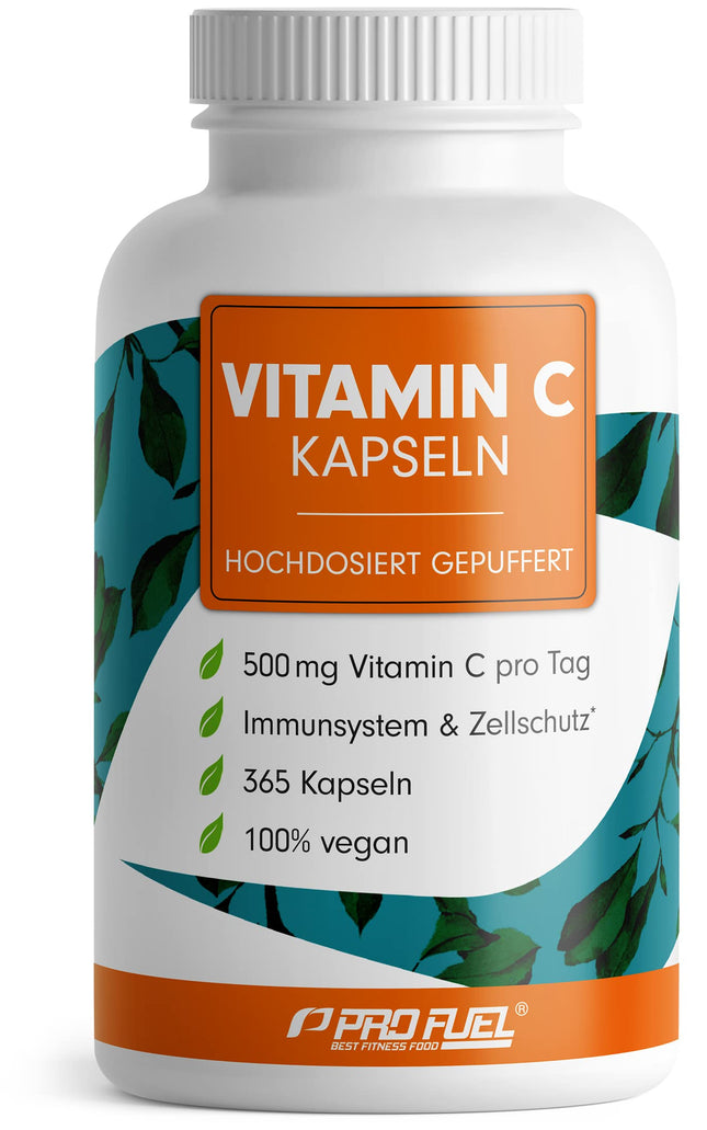 C vitamīns lielās devās - 365 kapsulas - 500 mg buferēts C vitamīns - augstas kvalitātes kalcija askorbāts, optimāli dozēts - bez nevēlamām piedevām - laboratoriski pārbaudīts ar sertifikātu - viena gada krājums