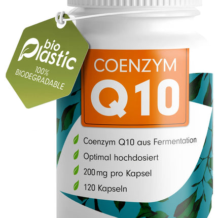 Q10 kapsulas ar lielu devu 120x ar 200 mg koenzīma Q10 vienā kapsulā - augstas kvalitātes (vegānisks) no fermentācijas - bez nevēlamām piedevām - laboratoriski pārbaudīts ar sertifikātu - piegāde 4 mēnešiem