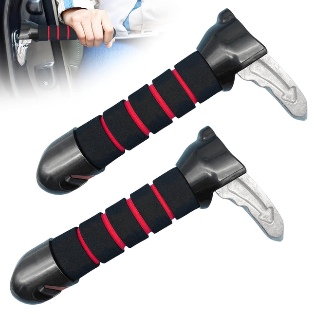 Einstiegshilfe Auto Autoassistent Support Griff für Senioren: PRITOK 2pcs Auto Einstiegshilfe Ausstiegshilfe Haltegriffe, Auto Haltebügel Fensterbrecher, Autogriffe Stützgriff für Senioren (Rot)