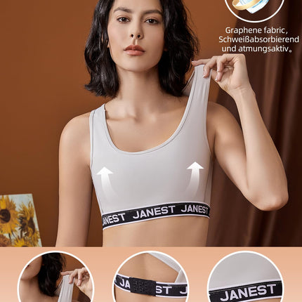 Funyco sieviešu krūšu saite Trans 2.0, atjaunināta versija, 90% lateksa krūšu saite Tomboy, transpersonām, FTM, ērta, elpojoša un regulējama (pelēka, XXL)