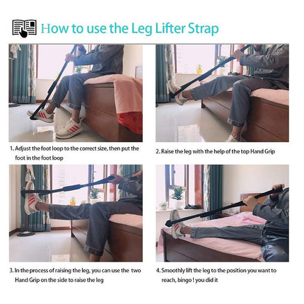 Beinheber Strap Fußheber-Handgriff, Mobility Lift Beinheber-Hilfsmittel für ältere Menschen, Behinderung, Behinderung, Hüfte-Ersatz Kinderheilkunde 35-44" Behinderung Mobilitätshilfen für Bett Rollstu