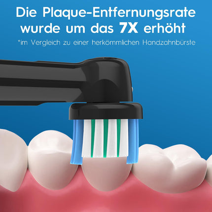 12 rezerves birstes galviņas OralB Vitality Pro, Genius X, Pro Pro Series 3 Plus, Pro 3 elektriskajai zobu birstei, zobu birstes galviņa saderīga ar Braun OralB, precīzās rezerves birstes galviņas melnas, ražotājs HSYTEK