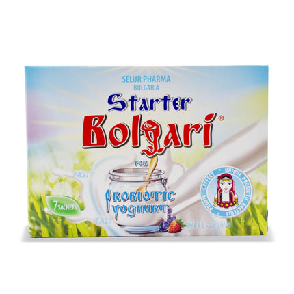 Bolgari jogurta fermentācijas probiotika. Pašdarināts jogurta pulveris. Jogurta kultūras Lactobacillus bulgaricus un Lactobacillus rhamnosus. 7 paciņas dabīgā jogurta. Ierauga kultūra jogurta ražotājiem (1)
