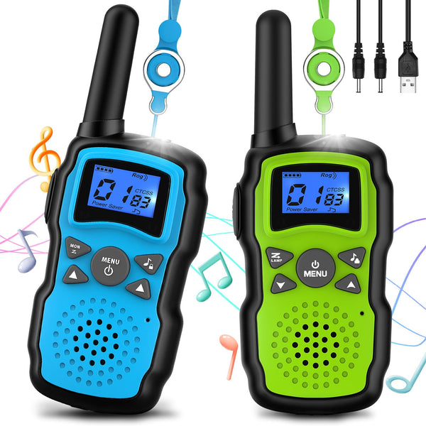 Wishouse Walkie Talkie bērnu komplekts (2 gab.), Ziemassvētku dzimšanas dienas dāvana meitenēm, zēniem no 4, 5, 6, 7, 8, 9, 10 gadu vecuma, divvirzienu rācijas pieaugušajiem, liela darbības rādiusa USB uzlādējamas ar akumulatoru, āra kempinga rotaļlieta