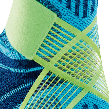 BAUERFEIND potītes atbalsts Unisex, 1 potītes atbalsts sportam, piemēram, futbolam, fitnesam vai skriešanai, novērš sastiepumus, zils, L