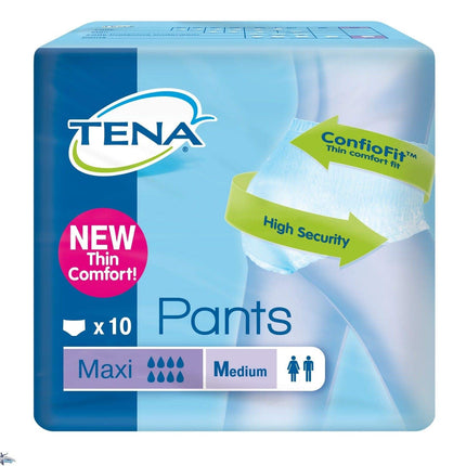 Tena Maxi autiņbiksītes, gurnu apkārtmēram: 80-110 cm, izmērs: M, 4 iepakojumi pa 10 katrā