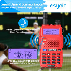 eSynic Professional uzlādējams UV5R rācijas 128 kanālu rācija