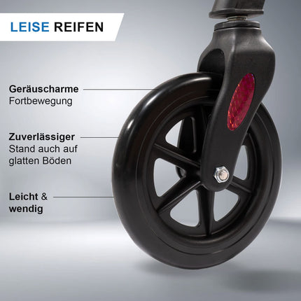 Casa Soft Braun šaurais rullītis lietošanai mājās un iekštelpās, salokāms un viegls, 5 kg | iekštelpu rullators ar regulējamu augstumu no Lösch Reha | Uzticams palīglīdzeklis senioriem staigāšanai