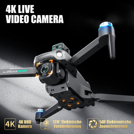 OBEST GPS drons ar 4K profesionālu kameru, tālvadības pulti ar UHD ekrānu, 2 baterijām, 40 minūšu lidojuma laiku, 5G FPV pārraidi, RC kvadrokopteri pieaugušajiem, SD karti