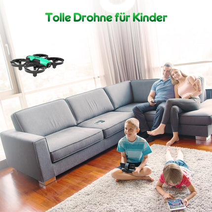 Loolinn | Drons ar kameru kā dāvana bērniem - Mini drons ar tālvadības pulti un video un fotoattēlu uzņemšanas iespējām/Regulējama kamera/Divas baterijas/C0 sertificēts (dāvana gan zēniem, gan meitenēm)