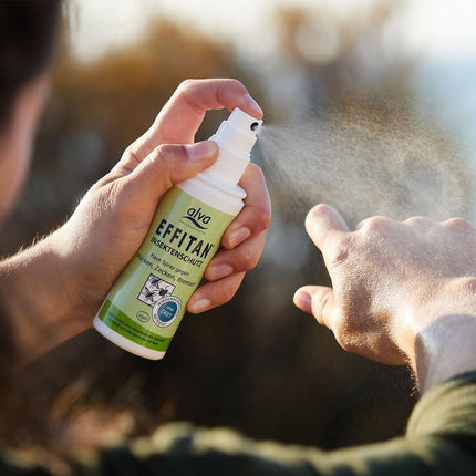 alva® Natural Cosmetics EFFITAN kukaiņu atbaidītājs 100 ml - ar citronu eikalipta eļļu - bez DEET - ļoti efektīvs - efektīva aizsardzība - pret odiem, mušiņām un ērcēm