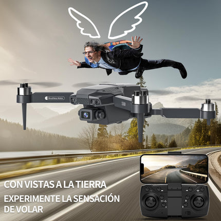 S508 drons ar 720P HD kameru, 90° regulējamu objektīvu, salokāms FPV drons pieaugušajiem un iesācējiem, WiFi lietotne, 3D apgriešana, automātiska noturēšana, optiskā plūsmas pozicionēšana, ceļa punktu lidojums