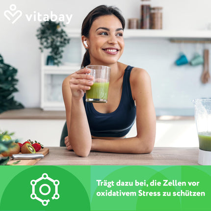 Vitabay E vitamīns 600 SV Depot augsta deva - 200 E vitamīna kapsulas vegāns un laboratorijā pārbaudīts ar tokoferolu un tokotrienolu - E vitamīns veicina šūnu aizsardzību pret oksidatīvo stresu