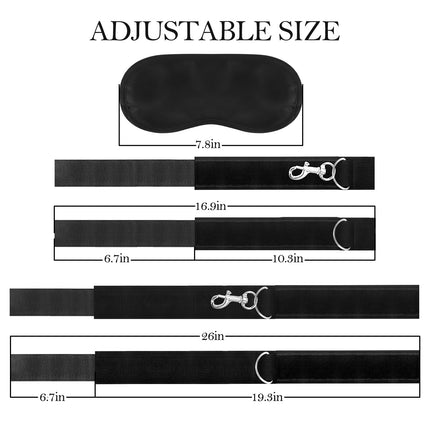 Sex Bondage Handschellen Fesseln Sex Set mit Augenmaske Augenbinde Sex Spielzeug für Paare,BDSM Bondage Set Fessel mit Handschellen Fußfesseln Bondageset Fessel Set SM Sex Toys für Bett