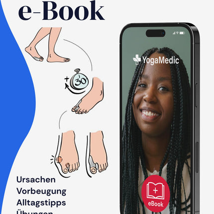 YogaMedic® Hallux valgus korektors lielajam pirkstam - 6 daļas - Atbalsts hallux valgus un bunionu korekcijai - Hallux valgus ortoze vienā izmērā, izgatavota no mīksta silikona - 0% BPA