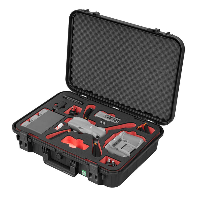 TomCase drona maciņš "Ready to Fly" DJI Air 3S Fly More Combo, Standard vai DJI RC 2 kontrolierim, akumulatora uzlāde maciņā, ūdensizturīgs ECO aizsargapvalks - ražots Vācijā