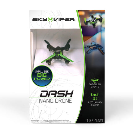 Sky Viper Dash Nano drons melns/zaļš, 2 x 2 x 0,7 collas