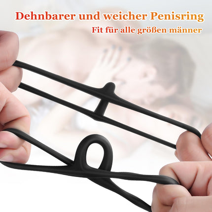 Dreieckiger Penisringe Sex Spielzeug für die Männer Extrem - Premium Silikon Penisring mit Hodenring Gürtel, Dehnbare Cockringe für Männer Zeitverzögerung Erotisches Sexspielzeug für Paare Extrem Sex