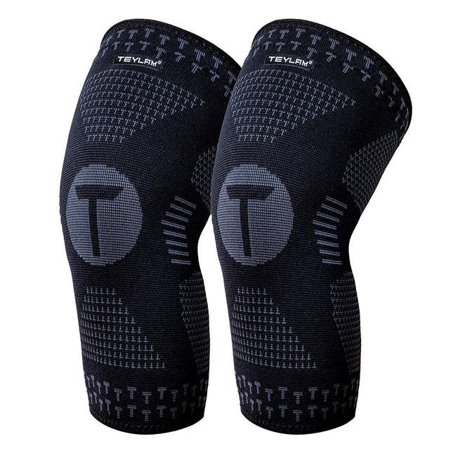 Teylam Kniebandage für Männer/Damen 2er set, Medizinisches knieschoner für Meniskusriss, Arthritis, ACL, Kompression bandage knie für Basketball, Volleyball, Yoga, Laufen, Rechts & links Bein tragbar