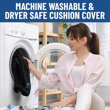 Everlasting Comfort ratiņkrēsla spilvens – ergonomisks sēdekļa spilvens ar atmiņas putām – gēla sēdekļa spilvens sāpju mazināšanai (melns)