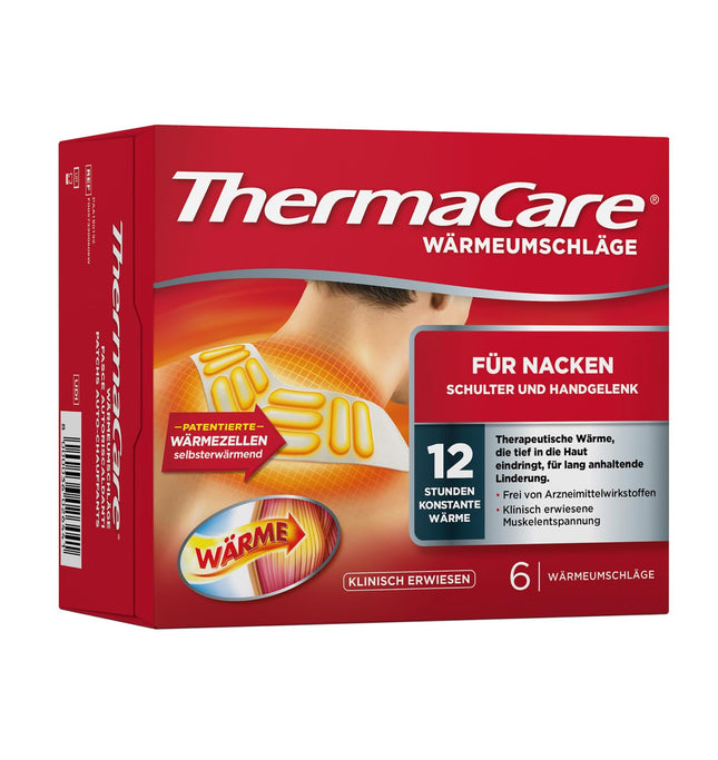 ThermaCare Neck, 6 gabali, sildoši plāksteri kaklam, plecam un plaukstas locītavai, efektīvi mazina kakla sāpes, oriģināls produkts no Angelini Pharma Vācijas
