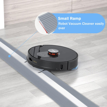 Ērts izlīdzināšanas profils, silikona durvju sliekšņa rampa, 1,8 cm augsta rampa durvju sliekšņiem, silikona sliekšņa rampa, pašlīmējoša, neslīdoša mobilitātes skrejriteņa rampa asistētai slaucīšanas robotam