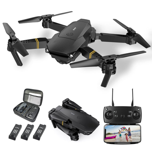 Drons ar kameru 1080P drons iesācējiem RC kvadrokopteru drons bērniem, FPV mini drons, augstuma noturēšana, pacelšanās/nosēšanās ar vienu taustiņu, 3D apgriešana. Dāvanas meitenēm/zēniem