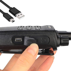 Retevis RB635 divvirzienu rācija ar lukturīti, PMR446 bezlicencēts radio, liela darbības rādiusa, mini divvirzienu rāciju komplekts ar USB kabeli, rācijas ar VOX ģimenes pastaigām, kempingam (melns, 2 iepakojumi)