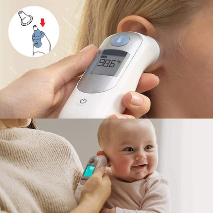 100 Braun drudža termometra aizsargvāciņu iepakojums, Braun drudža termometrs ausīm, ausu termometra rezerves aizsargvāciņi visiem Braun modeļu ausu termometriem un cita veida digitālajiem termometriem