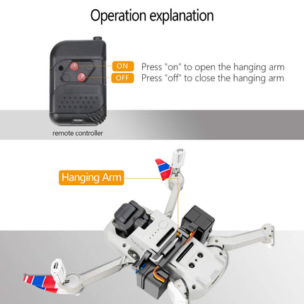 LYONGTECH atbrīvošanas un nomešanas ierīces sistēma DJI Mavic Mini/Mini 2/Mini SE dronam, gaisa pilinātāja komplekts