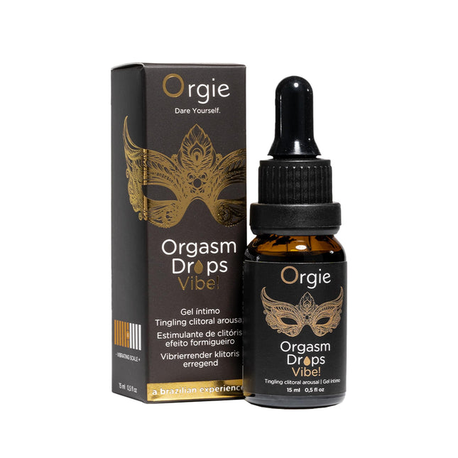 Orģijas vibrācijas orgasma atbrīvošanas līdzeklis, melns, 60 gr