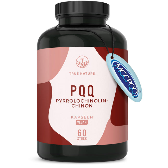 PQQ pirolohinolīna hinons - 60 kapsulas - augsta deva 20 mg dienā (MGCPQQ®) - augstas kvalitātes izejviela - laboratorijas tests - vegānu un vācu ražošana - ĪSTA DABA