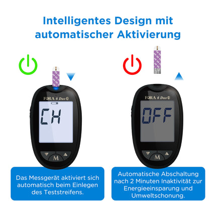 FORA Duo 2-in-1 (asins glikozes, ketonvielu) Bluetooth asins glikozes mērītājs ar 10 ketonvielu testa strēmelītēm