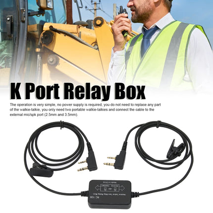 ciciglow K-Head atkārtotāja kaste, RC-108 vienkārša rācija divvirzienu releja kaste pieaugušajiem, melna