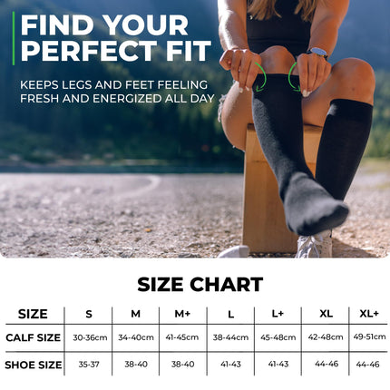 Medicīniskās kompresijas zeķes sievietēm un vīriešiem, izgatavotas no 60% organiskās kokvilnas (melnas, M (38-40))