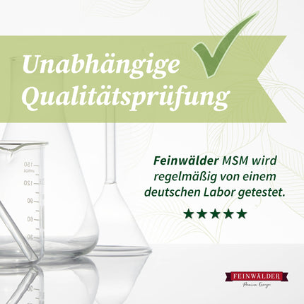 Feinwälder® MSM pulveris, 1000 g – 99,9 % tīrība, augstākā kvalitāte, organiskais sērs, metilsulfonilmetāns bez piedevām