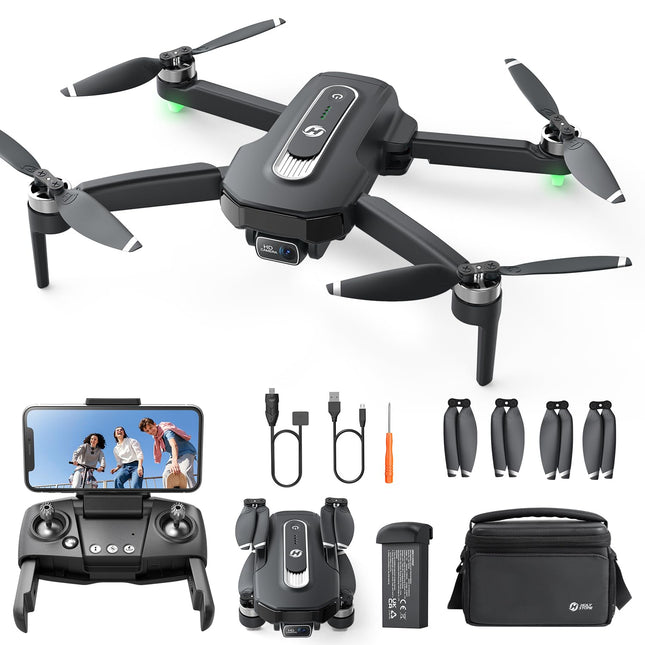Holy Stone HS460 GPS drons ar 4K kameru iesācējiem, 26 min. Ilgs lidojuma laiks, bezkontaktu motors, sekojiet man, atgriešanās, 5G FPV pārraide, salokāms kameras drons, kas sver mazāk par 249 g, paredzēts pieaugušajiem