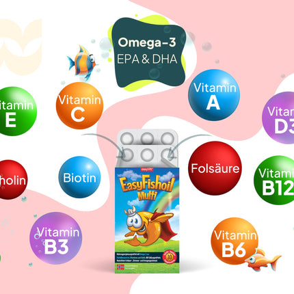 EasyFishoil Omega 3 želeja bērniem ar holīnu, folskābi, B6, B12 30 dienām. Želejas zivju eļļa ar augstu devu, bērniem un pieaugušajiem, tīras zivju eļļas kapsulas bērniem - dabīga Omega 3 BĒRNIEM - bērniem.