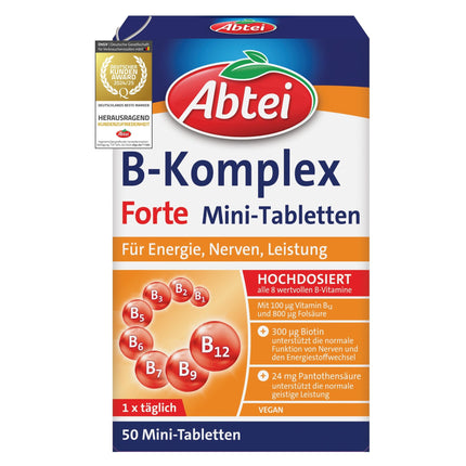 Abtei Vitamin B Complex Forte, 50 mini tabletes
