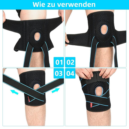 TOVIKI ceļa ortoze vīriešiem un sievietēm, ceļa ortoze ar patellas gēla spilventiņiem un atsperu sānu stabilizatoriem, medicīnisks ceļa aizsargs meniska artrīta ārstēšanai, ortopēdisks ceļa atbalsts - sporta ceļa ortoze