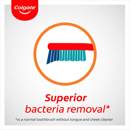 Colgate Extra Clean zobu birste, 3 daļas – Manuāla zobu birste ar vidēji cietiem sariem, kas iztīra starp zobiem un aizmugurējos zobus – Zobu tīrīšana ar integrētu mēles tīrītāju