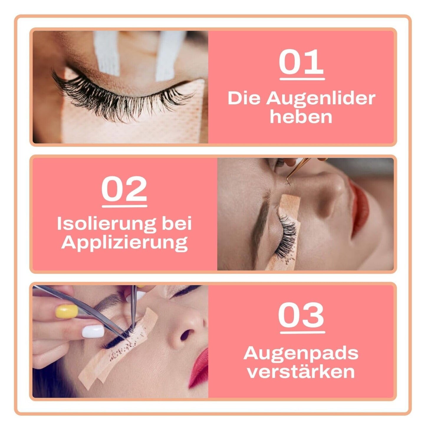 3M mikroporu lentes neausta plāksteris ādas krāsai ar uzklāšanas uzgaļiem no P-Beauty - medicīniskā līmlente skropstu pieaudzēšanai, ādas plāksteris hipoalerģisks, elpojošs, ūdensnecaurlaidīgs (1,25 cm x 9,14 m, 1 rullis)