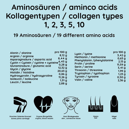 INTEROSA kolagēna pulveris 500 g - Multi kolagēna komplekss 5 veidi: 1, 2, 3, 5, 10 - augstas kvalitātes olu čaumalas membrānas peptīdi - bezgaršīgi