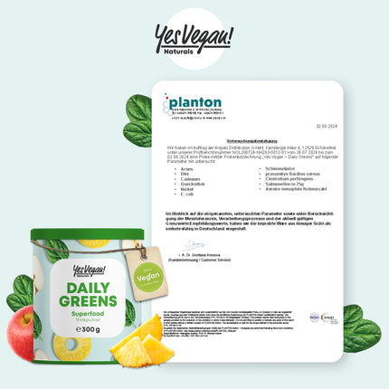 Daily Greens superēdiena pulveris (300 grami) alternatīva Athletic Greens | Vitamīni, minerālvielas, vegānu olbaltumvielas un šķiedrvielas | Smūtijs