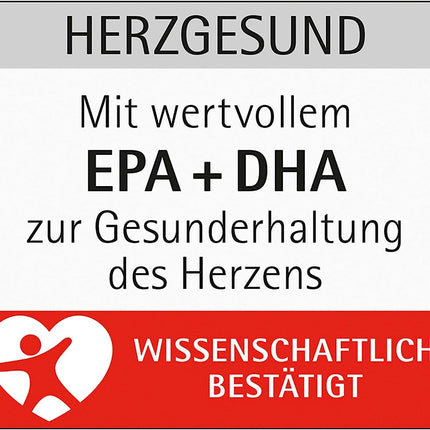 tetesept Omega-3 1000 - jūras zivju un lašu eļļas kapsulas - augsta Omega 3 taukskābju deva DHA, EPA un E vitamīns - uztura bagātinātājs sirds un asinsvadu sistēmas atbalstam - 80 kapsulas (1 iepakojums)